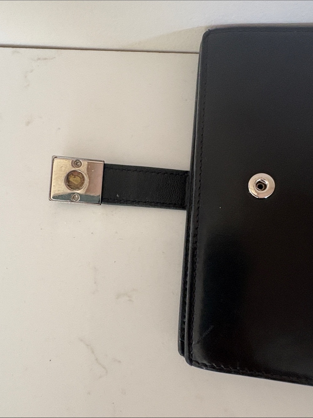 Givenchy Black Leather Wallet with Silver Double-G Logo - Picture 5 of 15